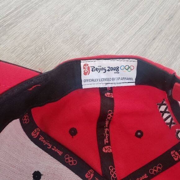 Official Olympics Beijing China 2008 Cap Hat Red Sports World Games - Picture 8 of 8